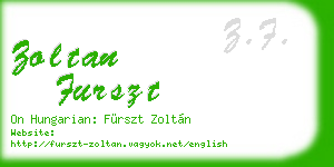 zoltan furszt business card