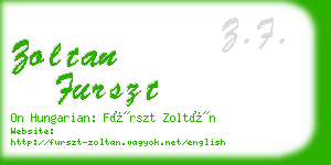 zoltan furszt business card